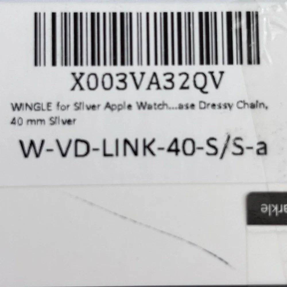 Wingle Silver Rhinestone Chain Band for Apple Watch 40mm W-VD-LINK-40-S/S-a